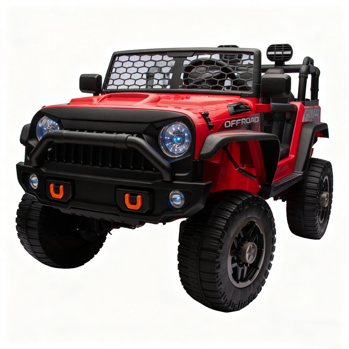 24V Ride On Toys for Big Kids W/20" Seat, 2WD/4WD Switchable Car Truck, 2 Seater Ride On Truck with Remote Control, 3 Speeds, High Efficiency Battery, 4X200 Motors, Ride On Car for Boys Girls, White