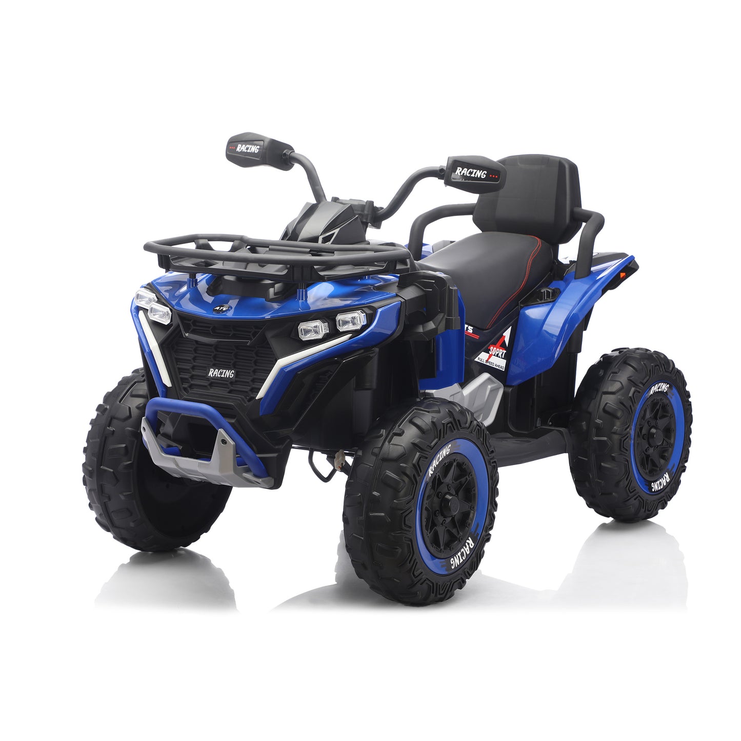 Jorfly 24V Ride on Car, Kids ATV XL Four Wheeler w/EVA Tires, 19-Inch Leather 2 Seater, 800W Motors, Remote Control,Electric Battery Powered Toys Car24 Volt Ride on Toys Quad for Big Kids,Green