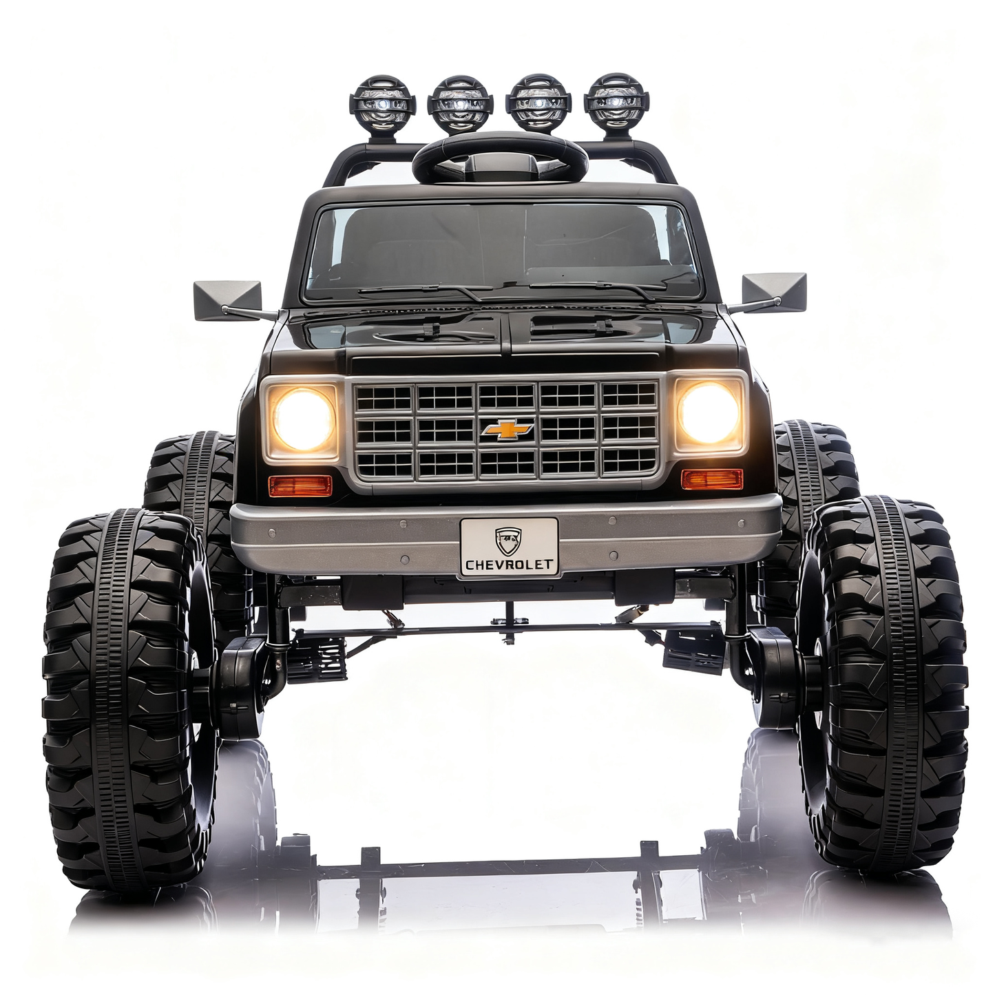 Jorfly 24V Ride on Car with Remote Control, XL 2 Seater 4WD/2WD Switchable Truck w/4X200W Motor, 20 Inch Wide Seat, Gift Flower Power Car Wheels 24 Volt Big Truck for Boys Girls,Blue