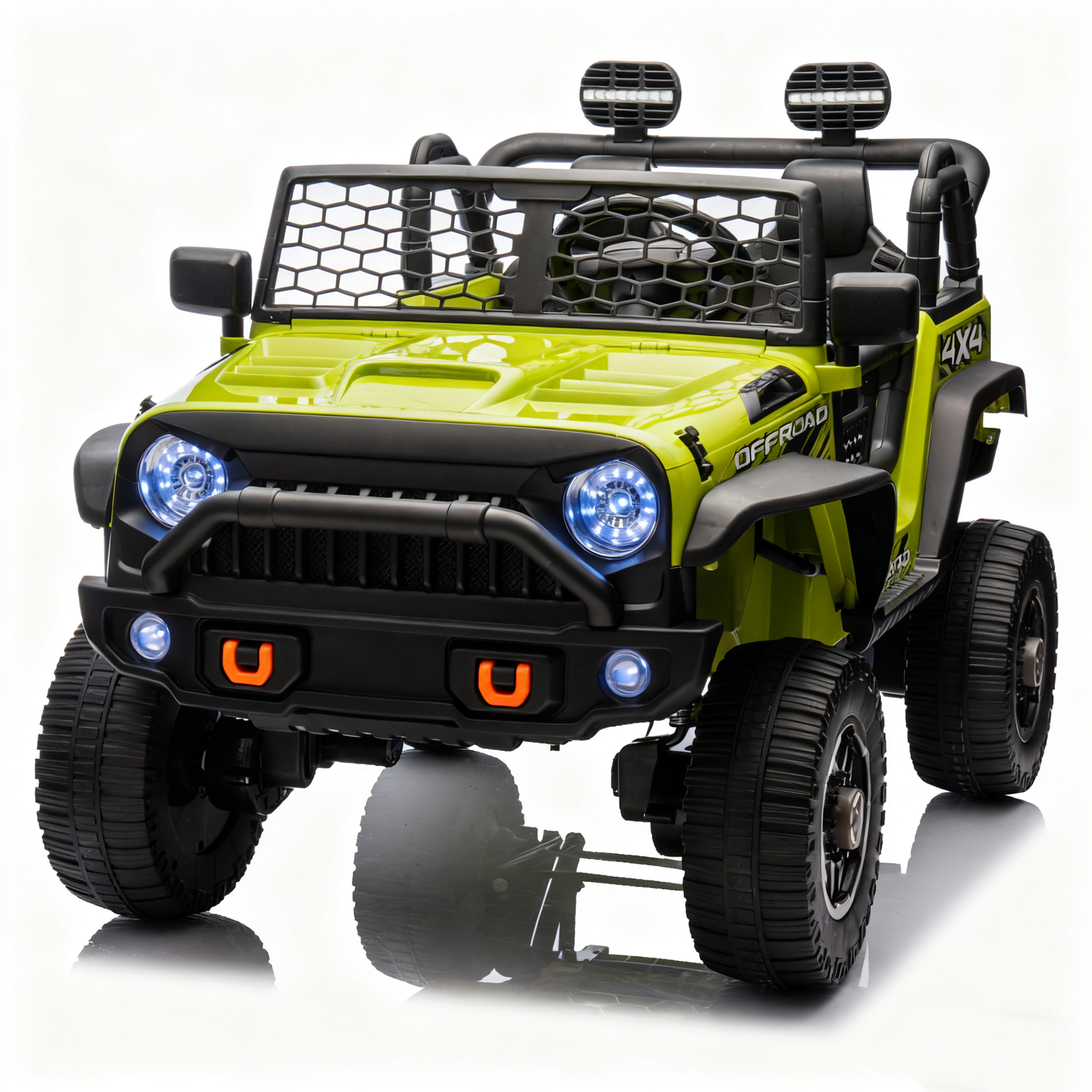 24V Ride On Toys for Big Kids W/20" Seat, 2WD/4WD Switchable Car Truck, 2 Seater Ride On Truck with Remote Control, 3 Speeds, High Efficiency Battery, 4X200 Motors, Ride On Car for Boys Girls, White