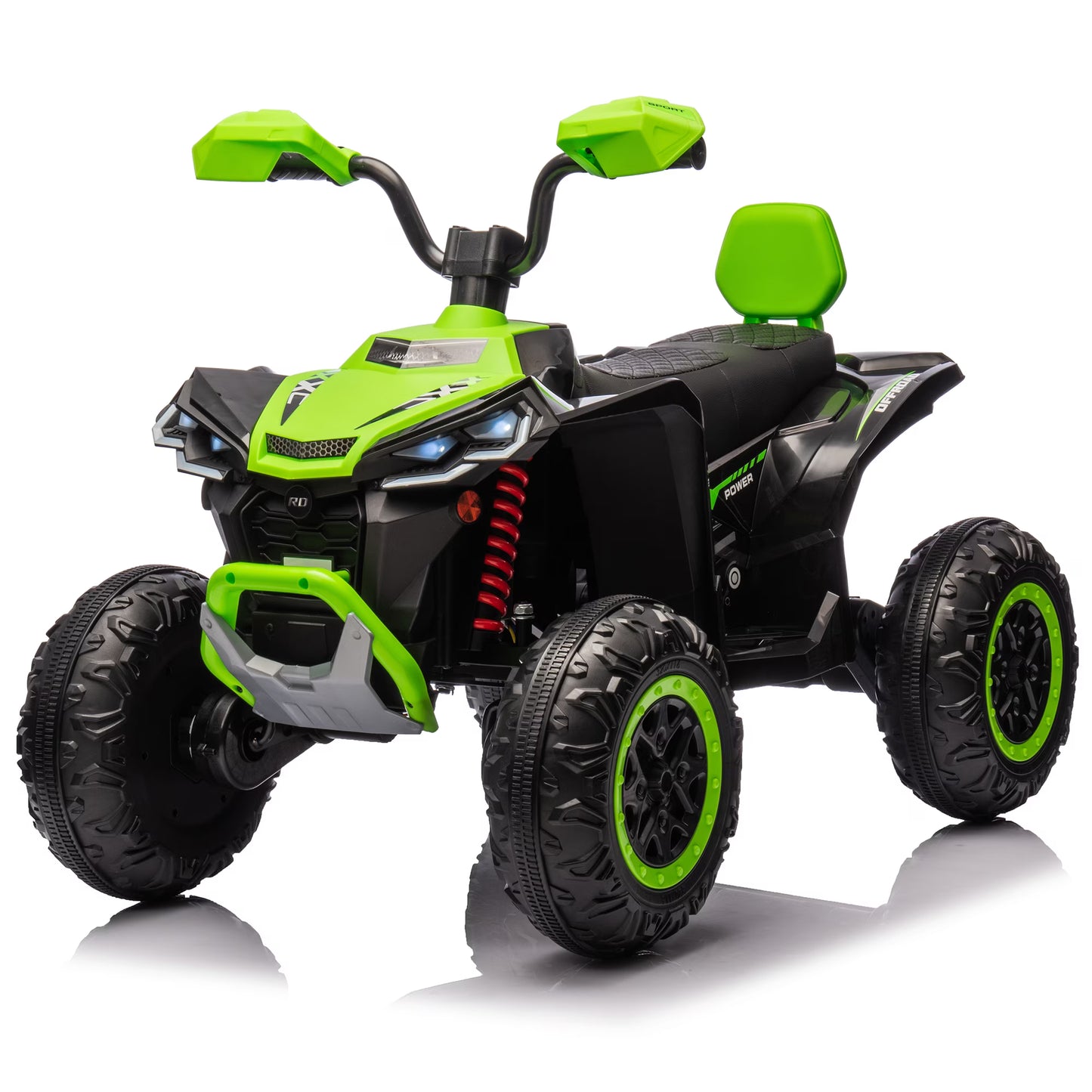 24V Ride On Toys for Big Kids W/20" Seat, 2WD/4WD Switchable Car Truck, 2 Seater Ride On Truck with Remote Control, 3 Speeds, High Efficiency Battery, 4X200 Motors, Ride On Car for Boys Girls,Green