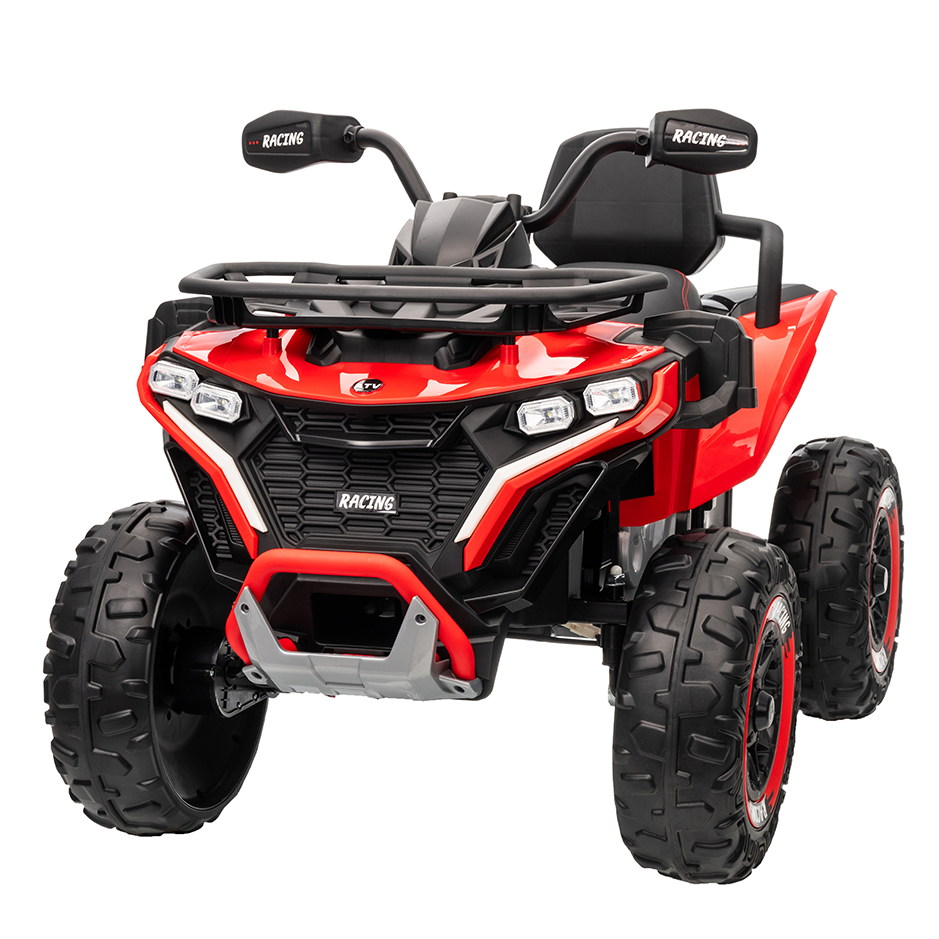 Jorfly 24V Ride on Car, Kids ATV XL Four Wheeler w/EVA Tires, 19-Inch Leather 2 Seater, 800W Motors, Remote Control,Electric Battery Powered Toys Car24 Volt Ride on Toys Quad for Big Kids,Green